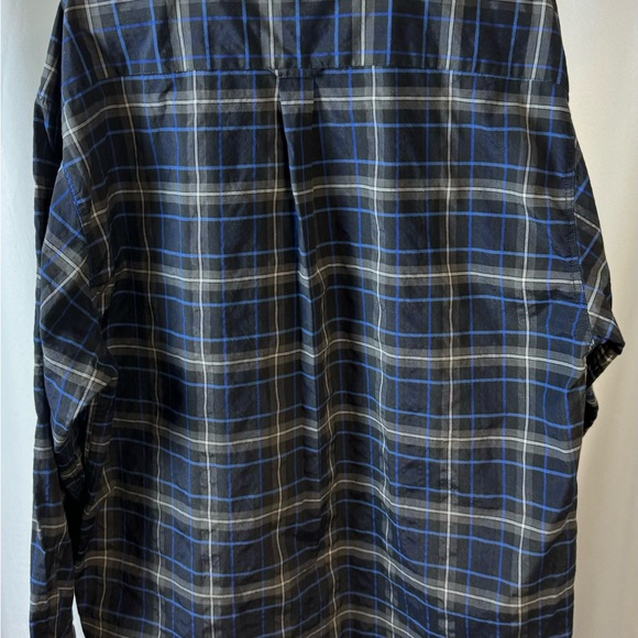 Walnut Creek Size XL Long SLEEVE COTTON BLEND‎ Blue/Gray Plaid Button Down Shirt - Picture 8 of 11